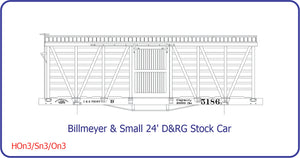 HOn3 B&S D&RG 24' Stock Car