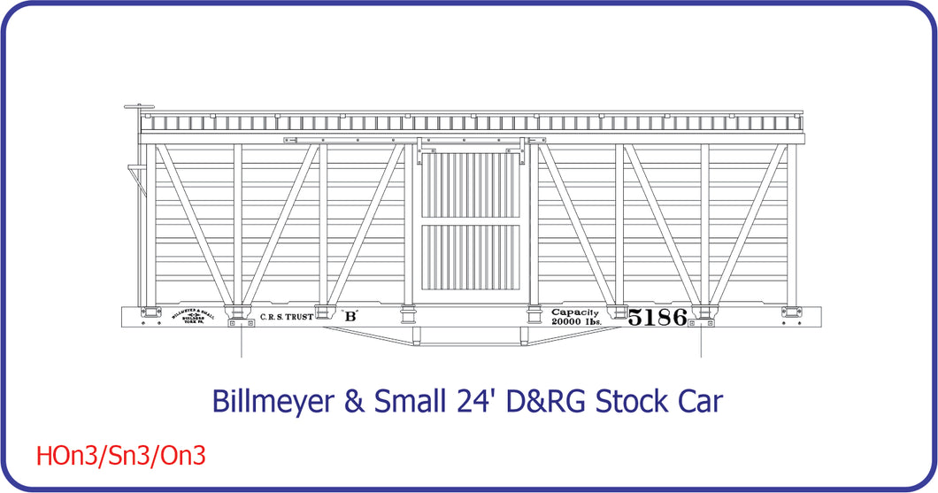 HOn3 B&S D&RG 24' Stock Car