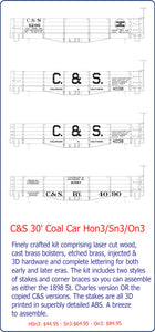 On3 C&S Type 1 Coal Car