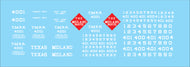 HO Texas Midland Gondola Decals