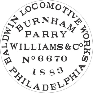S Baldwin Builder's plates ca. 1885 1 pair