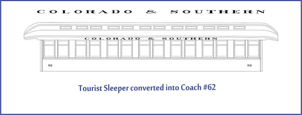 Sn3 Colorado & Southern Coach #62 PRE-ORDER