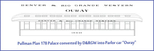 HOn3 D&RGW Parlor Car "Ouray" Car PRE-ORDER