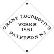 HO Grant Builder's plates ca. 1885 1 pair