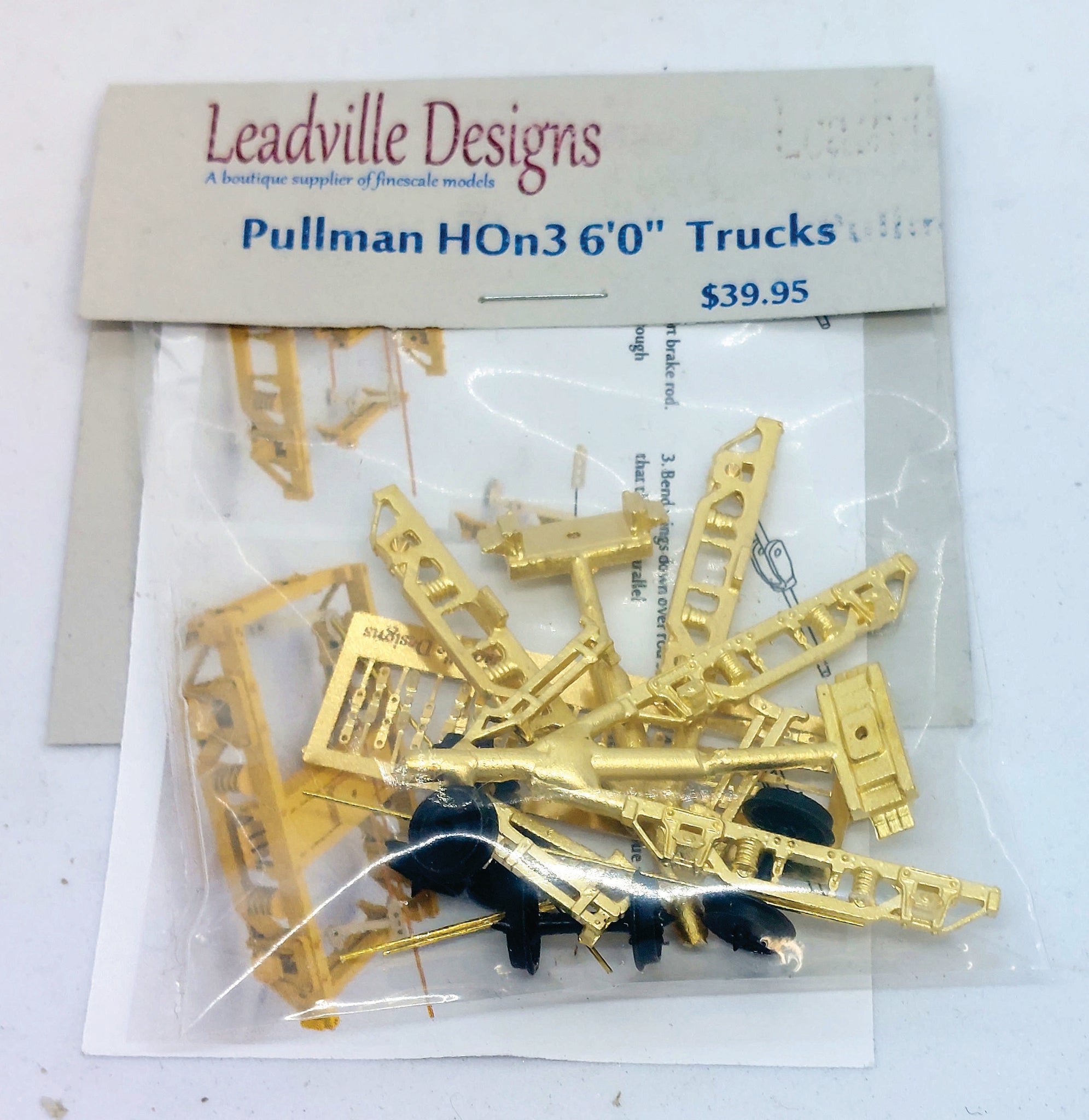 HOn3 Pullman 6' Wheelbase Passenger car trucks complete Leadville Designs