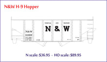 Load image into Gallery viewer, HO Scale Norfolk &amp; Western H-9 Hopper Kit