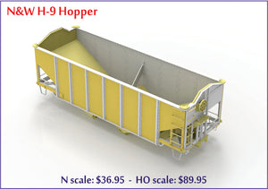 N Scale Norfolk & Western H-9 Hopper Kit