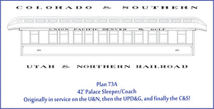 HOn3 U&N / UPD&G / C&S  Plan 73A Sleeper / Coaches PRE-ORDER