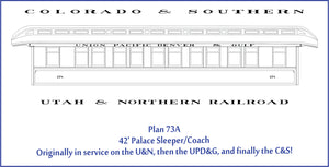 On3 U&N / UPD&G / C&S  Plan 73A Sleeper / Coaches PRE-ORDER