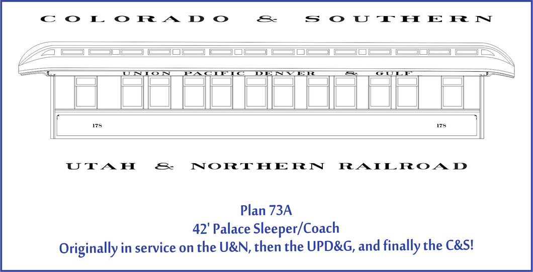 On3 U&N / UPD&G / C&S  Plan 73A Sleeper / Coaches PRE-ORDER